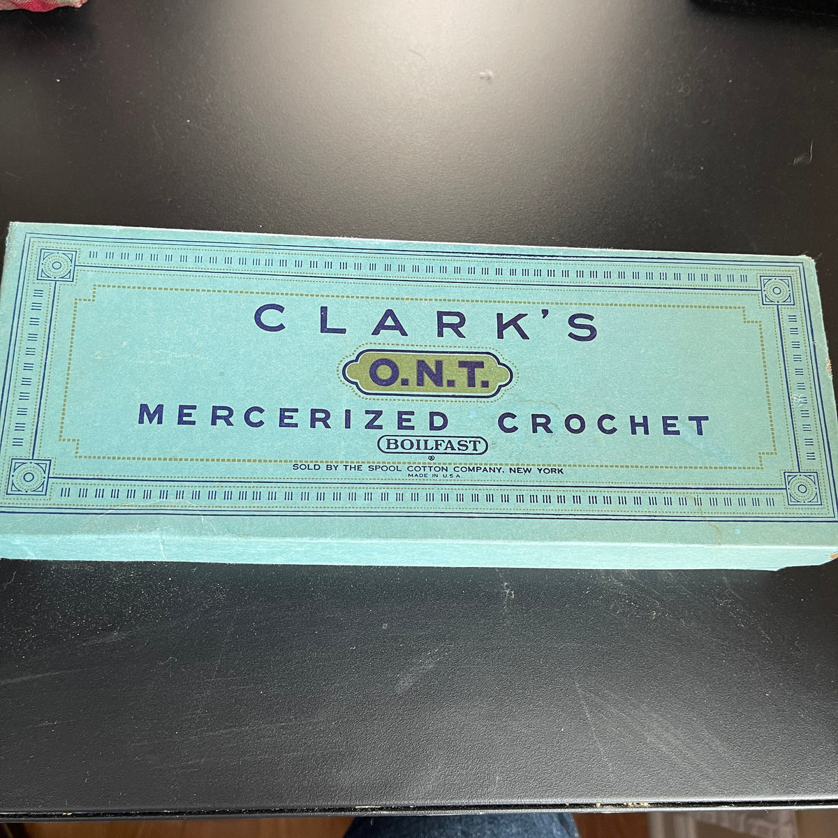 Clarks Collection Box Clarks O.N.T. Box with 8 Spools Mercerized Crochet Off White Vintage T ...