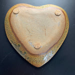 Stoneware Heat Shaped Trinket Dish Vintage Collectible Colonial Decor