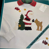 Whats New Set of 2 Fabric Iron-On Applique's Kits Holly Deer 56109 and Santa and Friends 56117