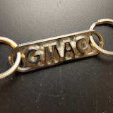 GMAC Silver-tone Metal Double Ring Keychain Vintage Automotive Collectible 2.5 inches