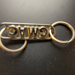 GMAC Silver-tone Metal Double Ring Keychain Vintage Automotive Collectible 2.5 inches