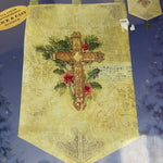 Candamar Designs Tidings of Joy Cross Banner 51411 Vintage 2002 Embellished Cross Stitch Kit*