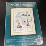 Needle Treasures Historic Lighthouses Counted Cross Stitch Kit14 by 18 inches 14 Count Off White AIDA