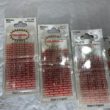 Colonial Milliners Needles Size 3/9 16 Per Pack Set Of 5 Packs (Total Of 80 Needles)