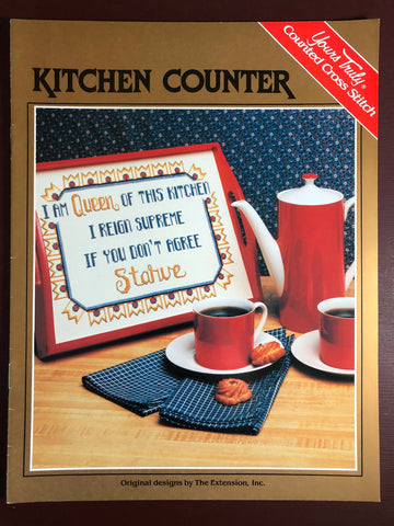 Yours Truly, Kitchen Counter, Original Designs by The Extension Inc, Vintage 1982, Counted Cross Stitch Pattern