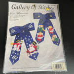 Gallery of Stitches Snowmen & Angels Pair of Bows Vintage 1997 Felt Applique' Kit