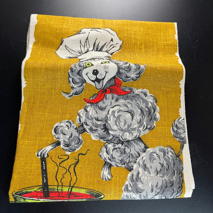 Parisian Prints All Linen Poodle Hand Towel Nothing Dries Like Linen!