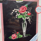 Stitchables Rose Perfection Vintage 1993 Embroidery Kit with Frame