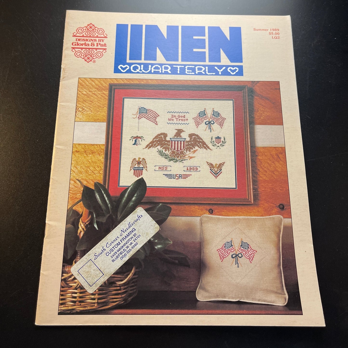 Linen Quarterly Designs by Gloria & Pat Summer 1989 and Fall 1989 issues chart magazines