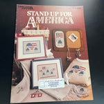 Leisure Arts Stand Up For America Leaflet 768 vintage 1989 counted cross stitch chart*