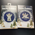 Leisure Arts Snow Babies Set of 2 Slipping and Sliding and It's Snowing! Counted Cross Stitch Kits