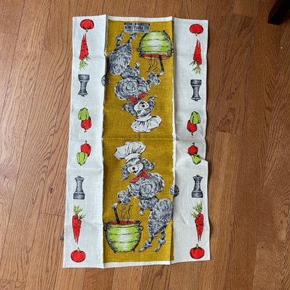 Parisian Prints All Linen Poodle Hand Towel Nothing Dries Like Linen!