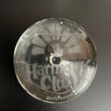 Paperweight Harmony Club Bermuda Clear Glass Round Vintage Collectible Desk Accessory