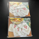 Bucilla Special Edition Bountiful Fruit Set of 3 Packs of 4 Napkins each Stamped Cross Stitch*