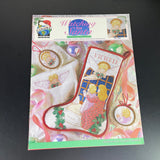 Color Charts set of 2 Christmas stockings vintage counted cross stitch charts*