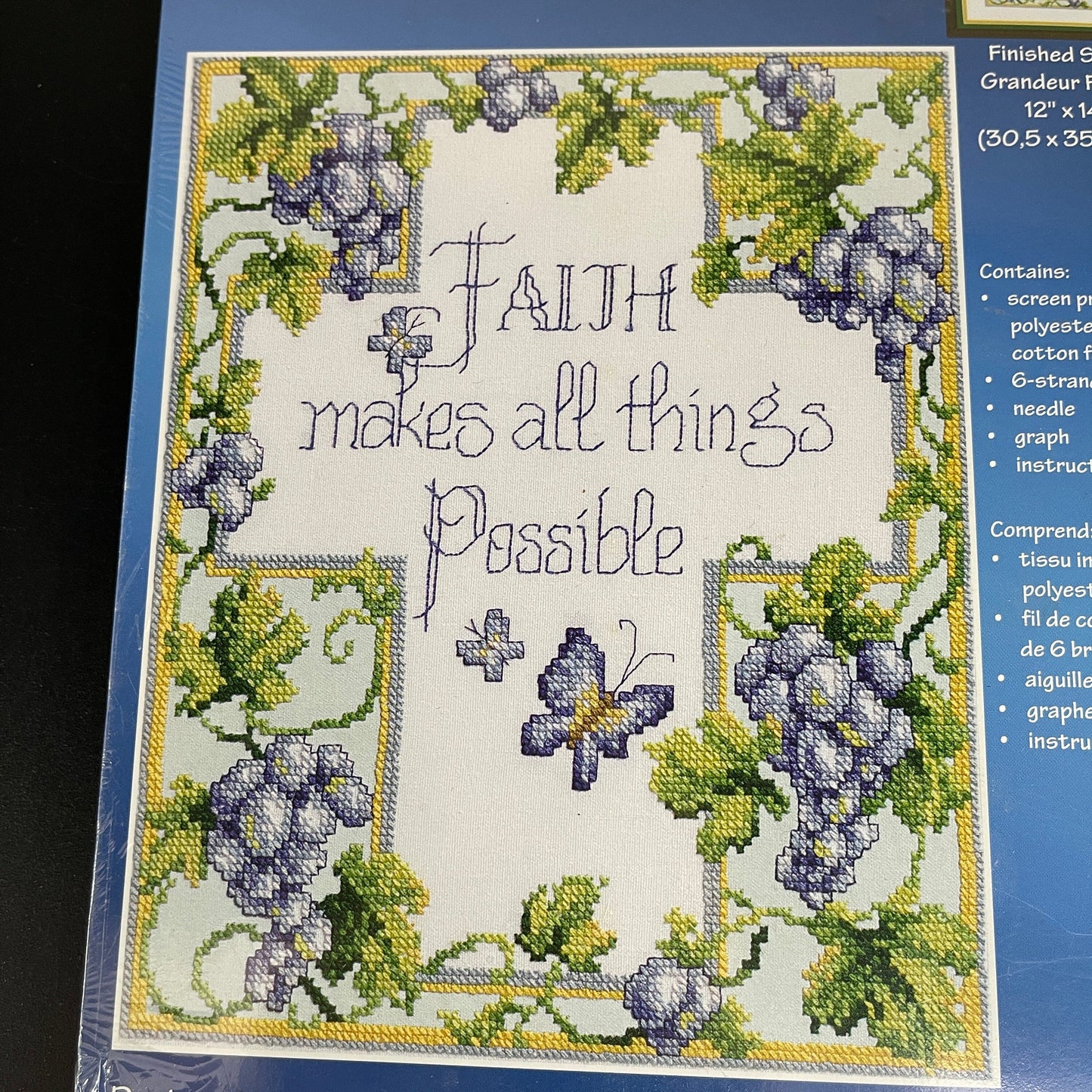 Janlynn All Things Possible #056-0163 vintage 2002 stamped cross stitch kit