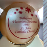 Bellefonte Victorian Christmas St. Johns Catholic Church dated 1993 vintage glass ball ornament