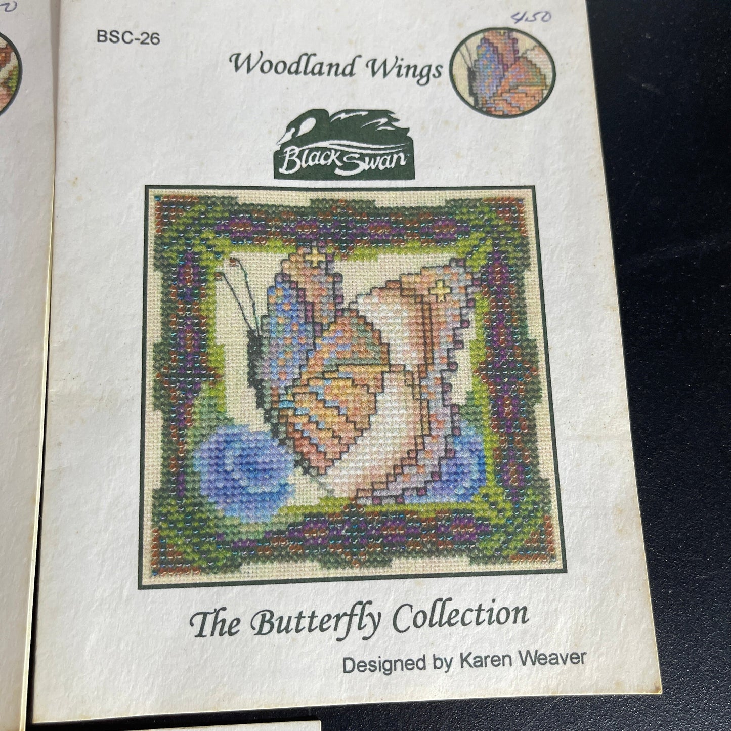 Black Swan The Butterfly Collection Set of 3 Meadow, Woodland, and Alpine Wings vintage counted cross stitch charts