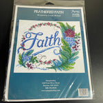 Imaginating Feathered Faith 3143K counted cross stitch kit 14 count white AIDA