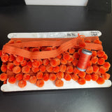 Pom-Pom Trim with Thread Corral/Orange 5 yards long 1.75 inches wide