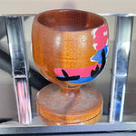 El Salvador Wooden Egg Cup Vintage Souvenir Kitchen Collectible