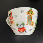 Portfolio by Design Let it Snow Puppy Bone China Designed in England vintage large cocoa/soup mug