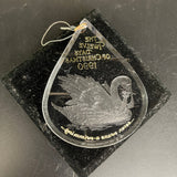 Hallmark Twelve Days of Christmas Seven Swans a-Swimming Dated 1990 Keepsake acrylic ornament