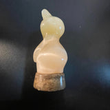 Honey Bear hand carved stone statuette vintage collectible figurine