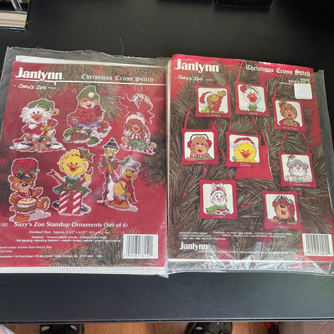 Janlynn Set of 2 Christmas Cross Stitch Kits See Pictures and Description*