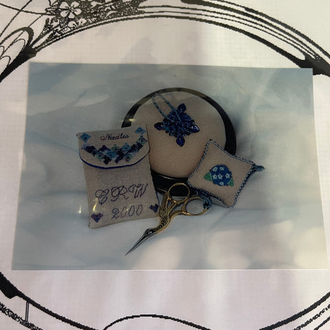 Columbine Designs Blue Hydrangea Companions cross stitch kit