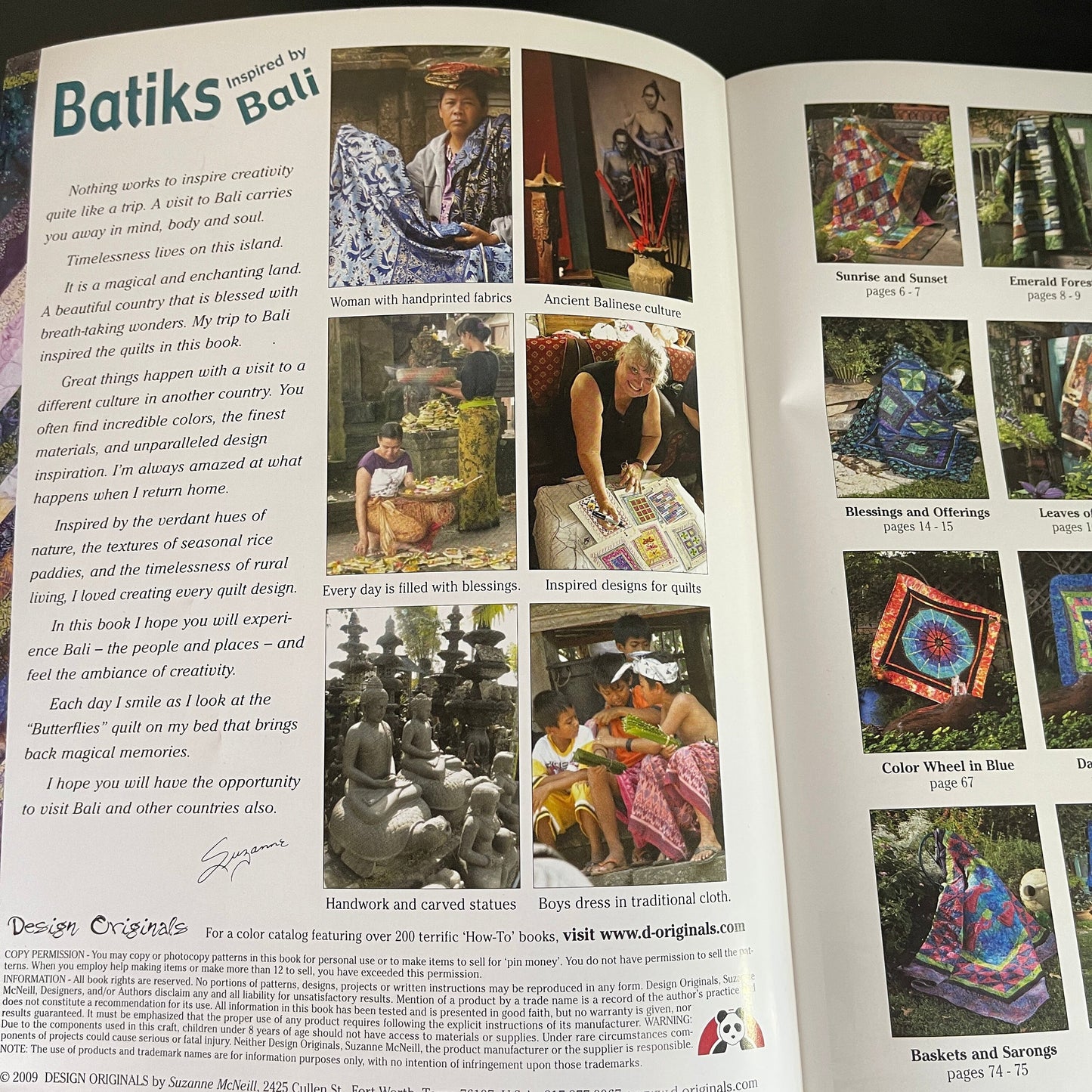 Design Originals Batiks inspired by Bali 15 great quilts pattern book