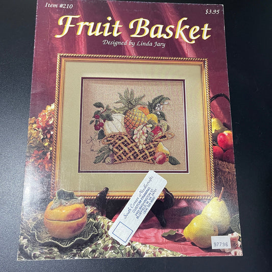 Just Cross Stitch Fruit Basket Linda Jary Item # 210 vintage counted cross stitch chart