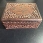 Beautiful intricately carved wooden vintage keepsake / jewelry box