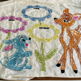 Disney’s, Paragon, Walt Disney&#39;s Bambi, Birth Record, Sampler, with Frame See Pictures*