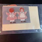 Red Headed Rag Doll counted cross stitch on plastic canvas kit