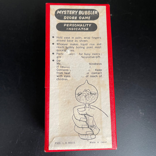 Mystery Bubble Score Game Personality Indicator vintage 1960s collectible