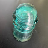 Hemingray glass 3.5 by 2 inch electric line insulator vintage collectible paper weight / decor