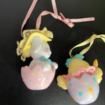 Bunny and Chick set of 2 cute little Easter ornaments