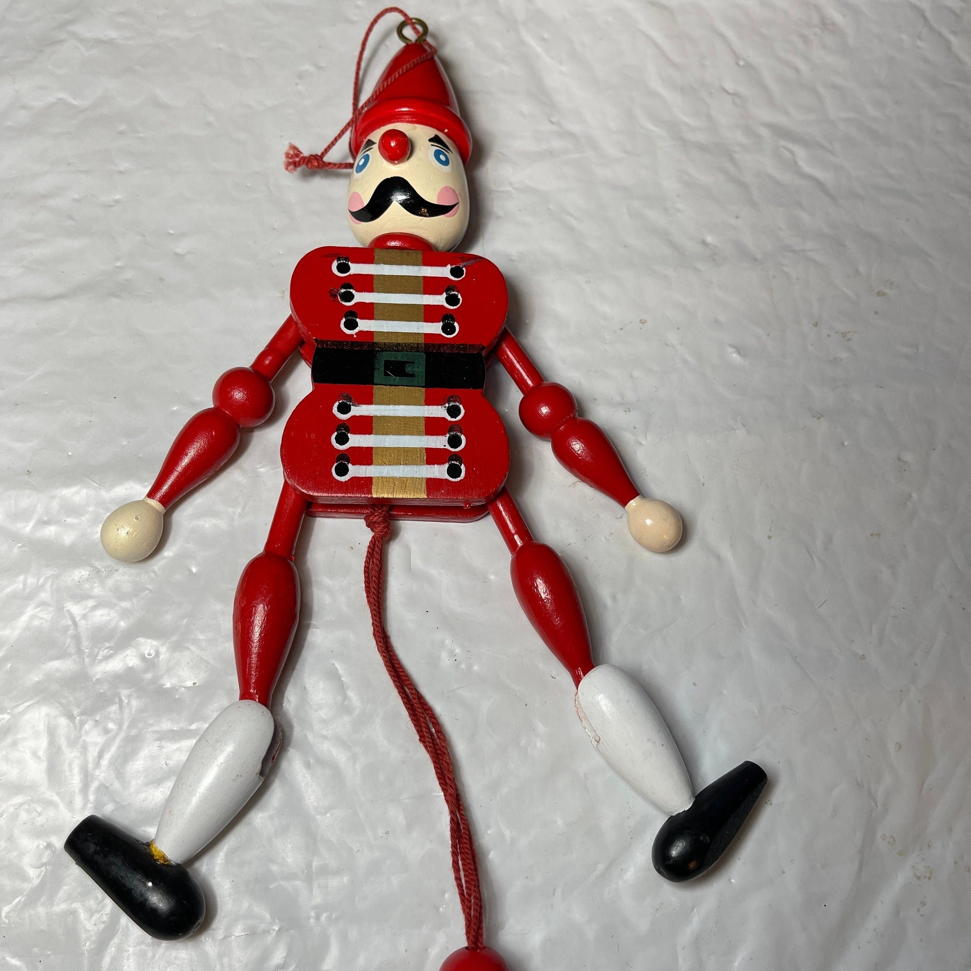 Der Grune Punkt Jumping German Nutcracker Vintage Wooden Puppet Ornament