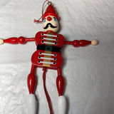 Der Grune Punkt Jumping German Nutcracker Vintage Wooden Puppet Ornament
