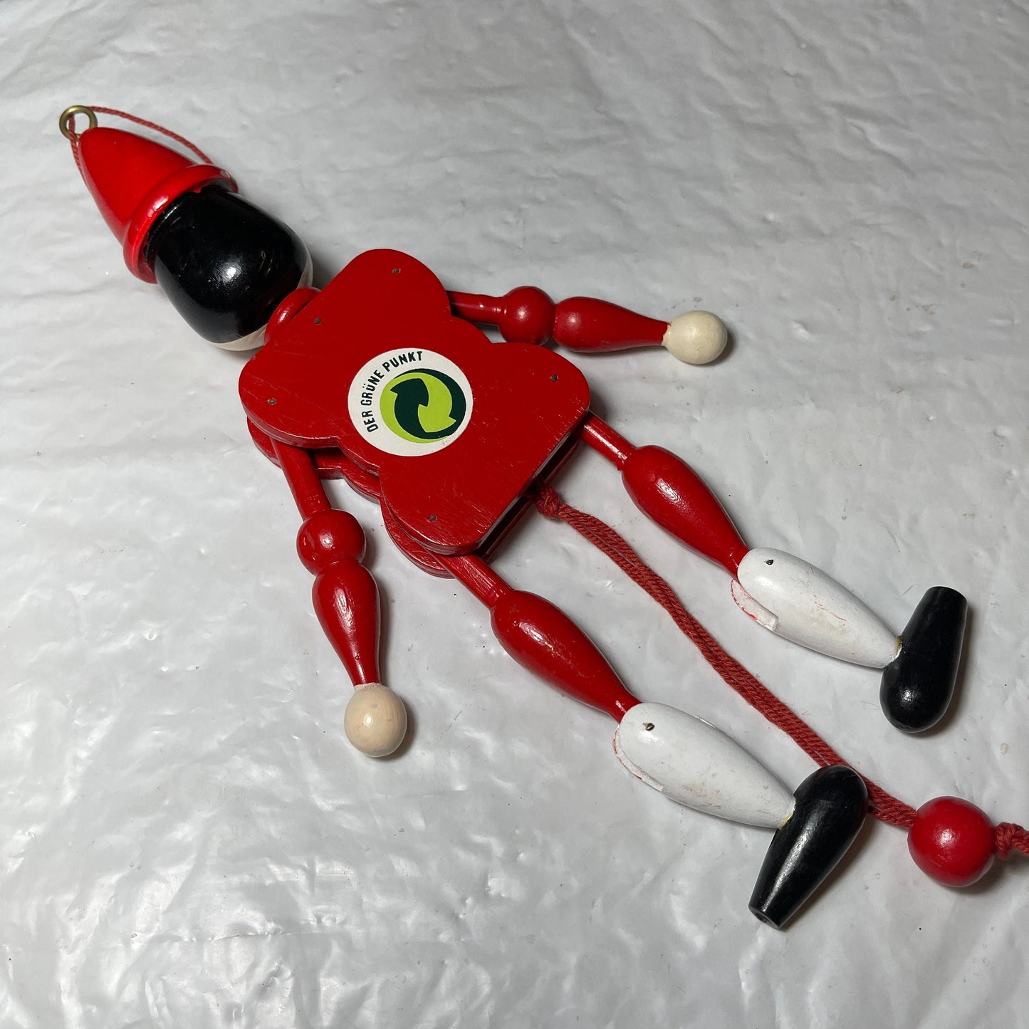 Der Grune Punkt Jumping German Nutcracker Vintage Wooden Puppet Ornament