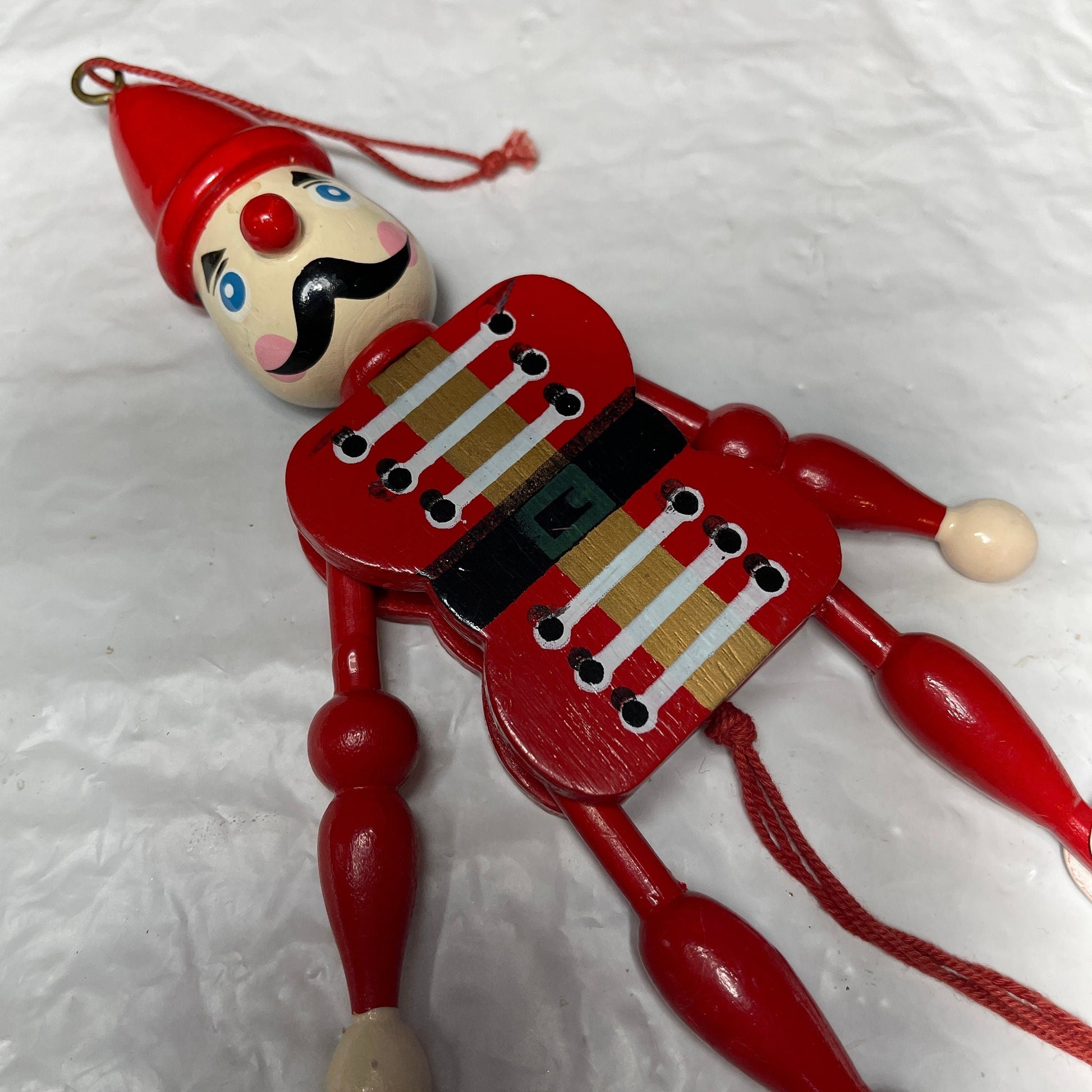 Der Grune Punkt Jumping German Nutcracker Vintage Wooden Puppet Ornament