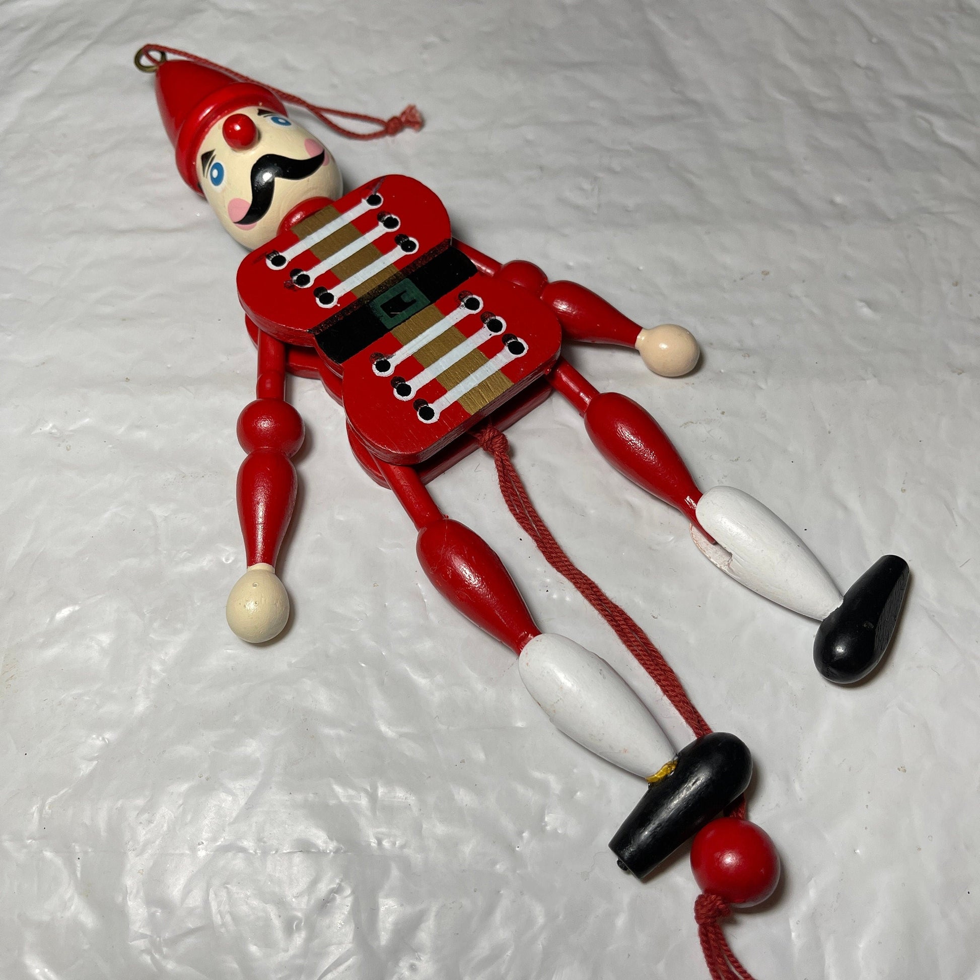 Der Grune Punkt Jumping German Nutcracker Vintage Wooden Puppet Ornament