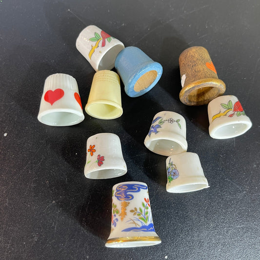 Sensational sewing thimbles set of 1o vintage sewing notions