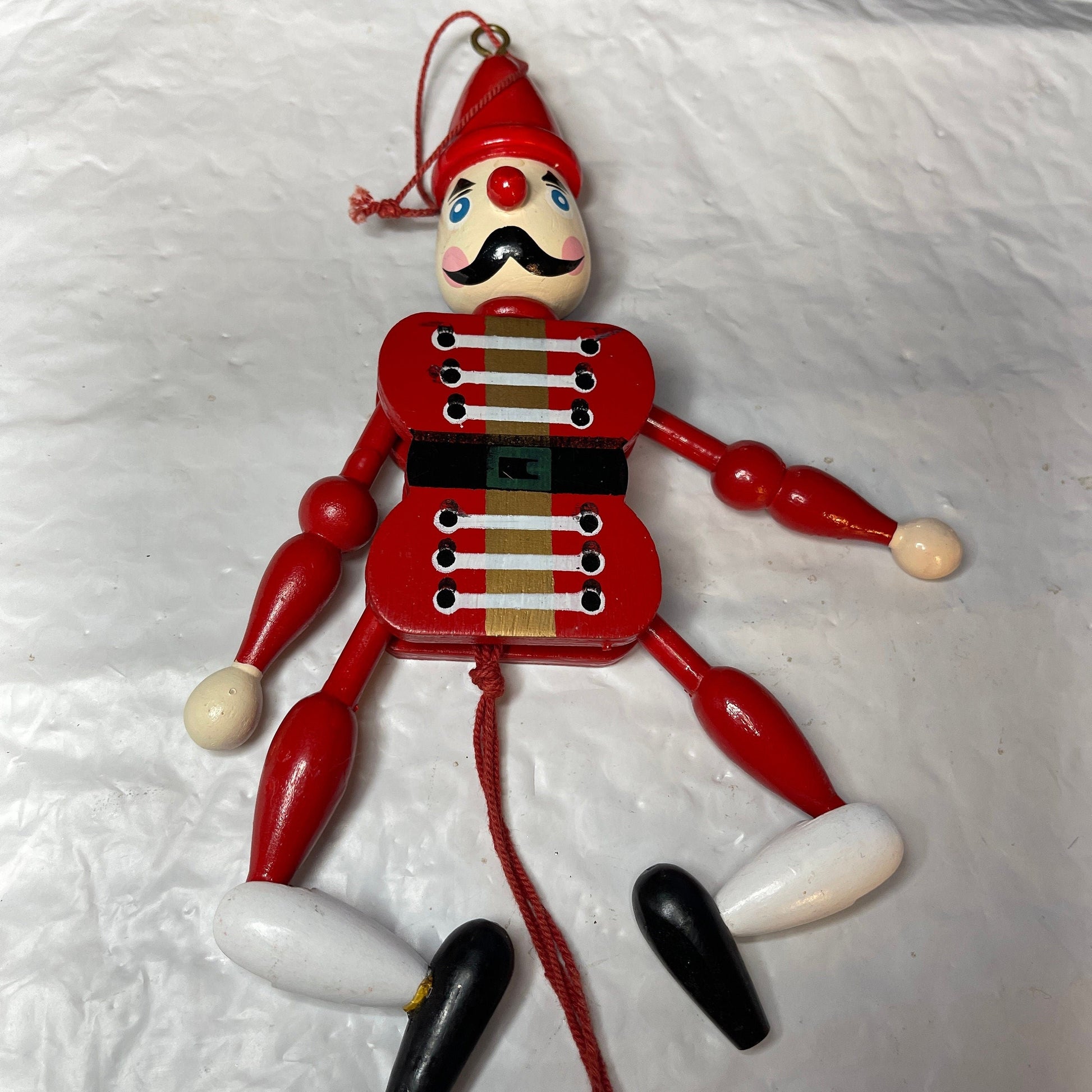 Der Grune Punkt Jumping German Nutcracker Vintage Wooden Puppet Ornament