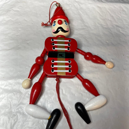 Der Grune Punkt Jumping German Nutcracker Vintage Wooden Puppet Ornament