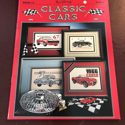 Classic Cars, Rain Drop, Book 12, Vintage 1991, Counted Cross Stitch Designs Book