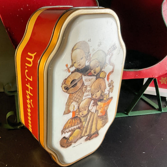 M.J. Hummel vintage children singing tin keepsake/trinket box