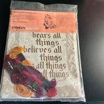Paragon Needlecraft Love Bears All Things Sampler 0863 vintage stamped cross stitch kit
