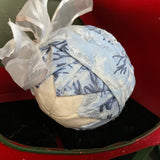 Sensational Snowflake Blue Fabric handmade ball Christmas ornament